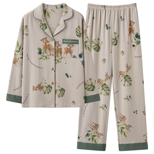 猫人100%纯棉女士睡衣2026正流行春秋休闲可外穿高级感家居服套装