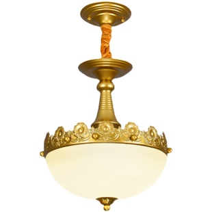 美式门厅灯入户进门玄关过道走廊半吸顶灯现代简约阳台网红小吊灯