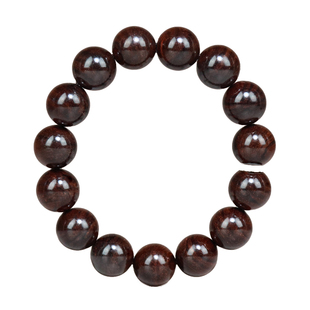 正宗海南黄花梨海黄帝王紫油梨老料佛珠男女款手串15mm山水纹精品