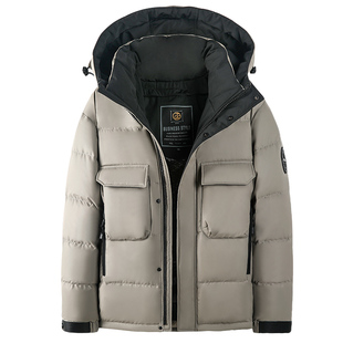 2025新款羽绒服男极寒加厚超保暖鹅绒服可拆卸内胆青少年时尚外套