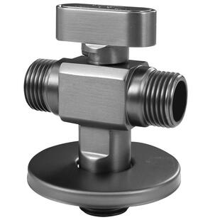 潜水艇角阀一进二出家用全铜大流量三通球阀46分双出水龙头开关阀