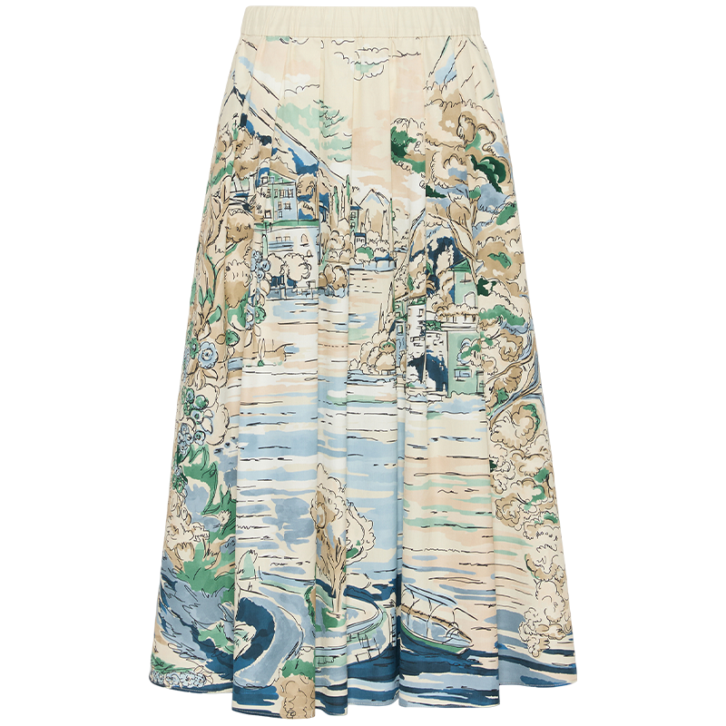 Weekend MaxMara 2026早秋新款女装棉质百褶半身裙5106016106