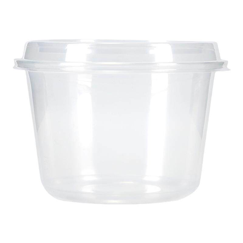 冰粉专用水果捞圆形甜品塑料