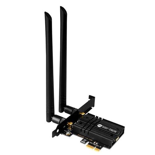 SSU WIFI6代BE200/AX200千兆无线网卡2.4G/5G双频台式机内置PCI-E无线网卡WIFI7蓝牙5.4无线接收器软AP发射