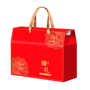 春节年货通用高档礼盒包装盒空盒熟食酒店土特产定制批发印刷LOGO