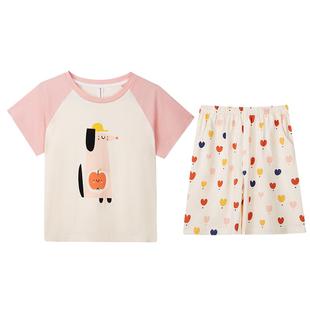 【59夏清仓|非瑕疵不退换】儿童睡衣男女童短袖纯棉中小童家居服