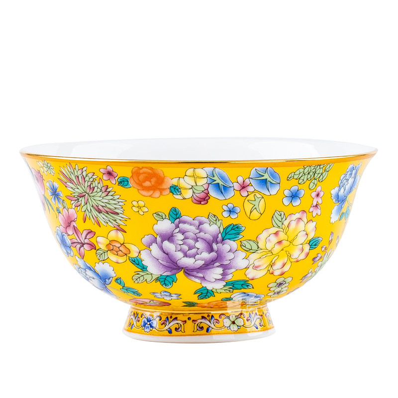 亮玉家用高档珐琅彩骨瓷餐具
