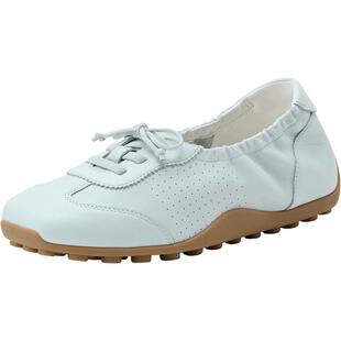 Bata运动休闲鞋女2026春季商场新款时尚百搭通勤牛皮单鞋ABI20AA6