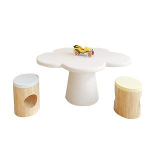 儿童娱乐区桌椅套装宝宝学习绘画桌不规则早教中心手工儿童区桌凳