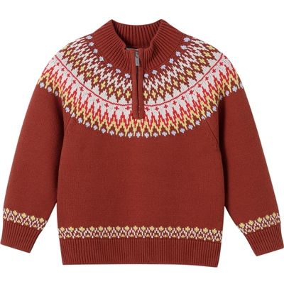 【商场同款】安奈儿童装男童半开领毛衣针织衫冬AB444610