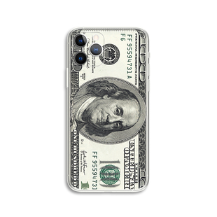 原创意100美元美金网红搞笑ins风文艺术生设计手机壳 D999 适用苹果iphone17PROMAX AIR 华为小米三星