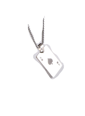 黑桃项链扑克牌吊坠男女设计感钛