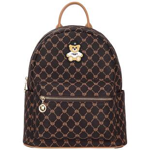 丹尼熊双肩包背包女包新品老钱凤格子通勤简约日常百搭DKB5826017