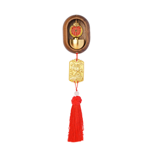 普陀山马上有财入户风水铃铛门铃马年挂件招财风水黄金万两礼品