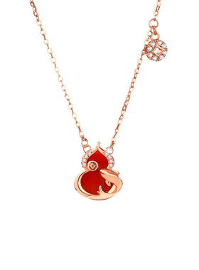 Name.s招财葫芦项链红玛瑙吊坠