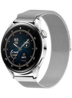 适用于oppowatchx3mini手表表带x2mini米兰磁吸金属三珠钢腕带4pro新款女士X3高级运动时尚x2夏天透气表链男