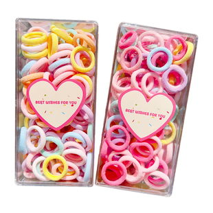 糖果色皮筋新款儿童不伤发婴儿拇指发圈女童高弹耐用发饰头绳扎发