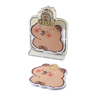 新款亚克力简约创意学生课桌商务办公室立牌便签夹桌面摆件中高考自律打卡提醒牌记事本高颜值卡通可爱便利贴