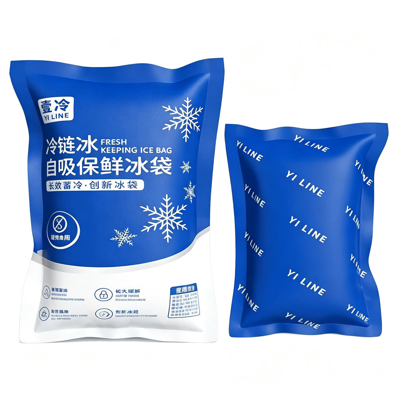 侧吸式冷链冰袋自动吸水不易粘连长效保鲜保温箱冷藏袋箱防水塑料