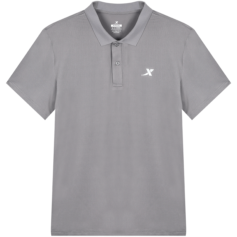 特步短袖2025夏季薄款polo衫速干透气T恤翻领上衣休闲运动服男装