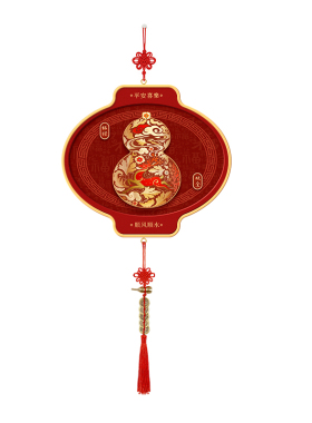福禄双全挂件入户门客厅斗柜挂画新中式春节好寓意挂饰葫芦装饰画