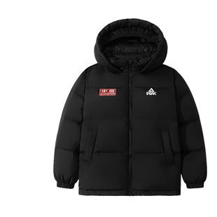 匹克童装儿童羽绒服男童冬季白鸭绒防寒保暖外套大童防风连帽冬装