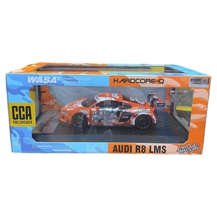 彩珀CCA联名WASA龙1:24奥迪R8赛车声光2开门玩具汽车模型跑车儿童