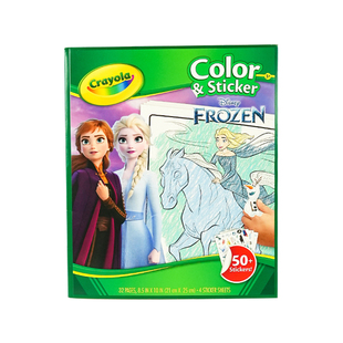 绘儿乐Crayola冰雪奇缘2儿童涂色画本填色套装礼物安静书涂鸦画册