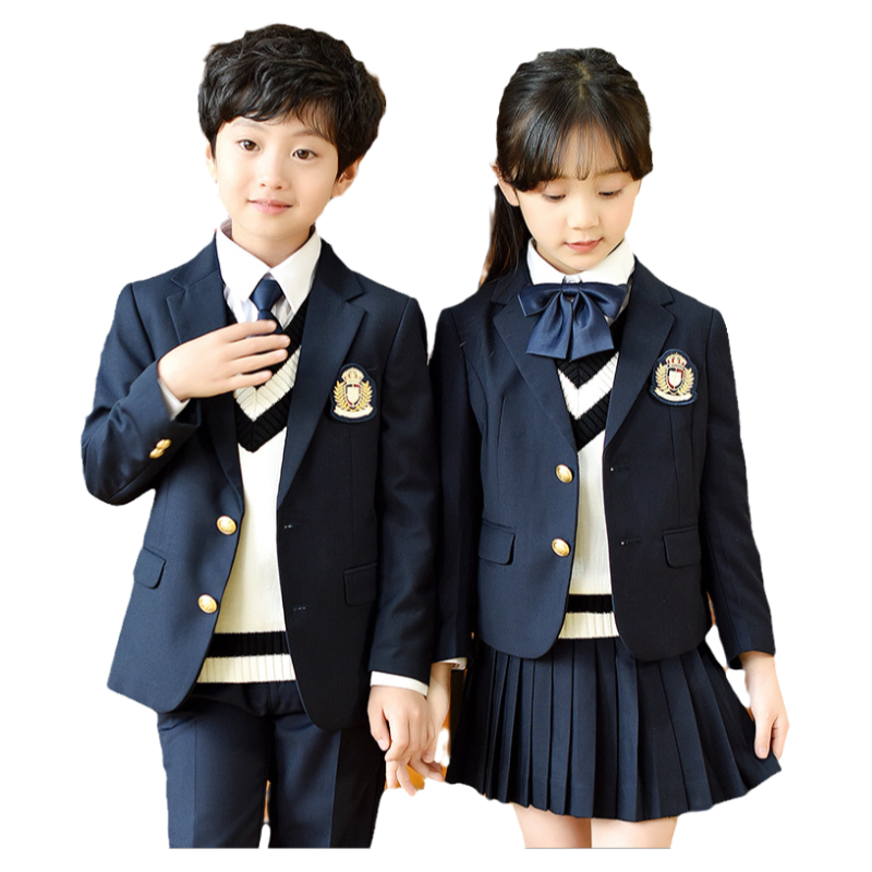西装校服幼儿园园服儿童春秋冬季英伦学院风一年级小学生班服套装