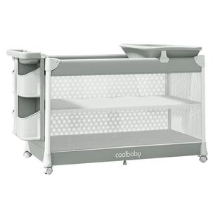 coolbaby一秒开合婴儿床多功能新生宝宝床可移动便携宝宝拼接床