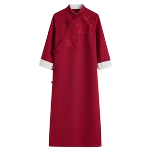 相声服大褂男女民国长袍马褂中式长衫中国风唐装表演服演出服班服