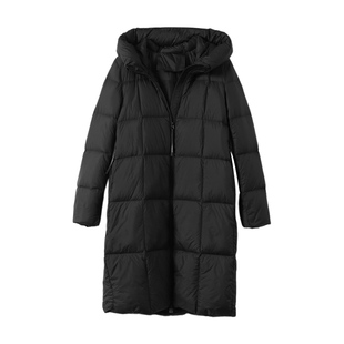 【特】 暖冬神器!90白鸭绒蓬松保暖连帽中长款羽绒服外套女新款