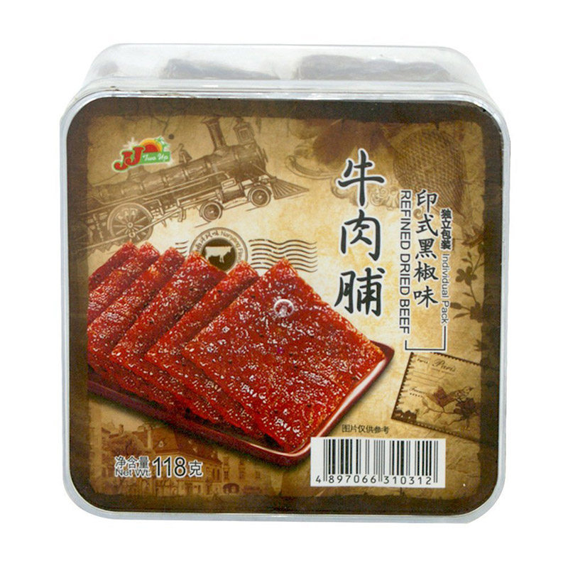 香港盒装炭烧XO酱黑椒味牛肉干