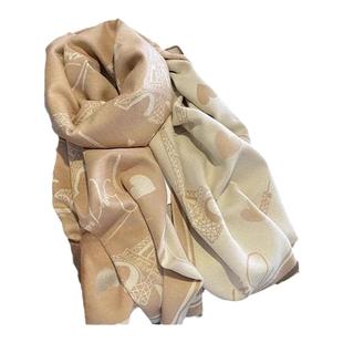 法国CINS KINS相亲相爱~新款羊绒围巾女冬季保暖外搭披肩围脖女潮