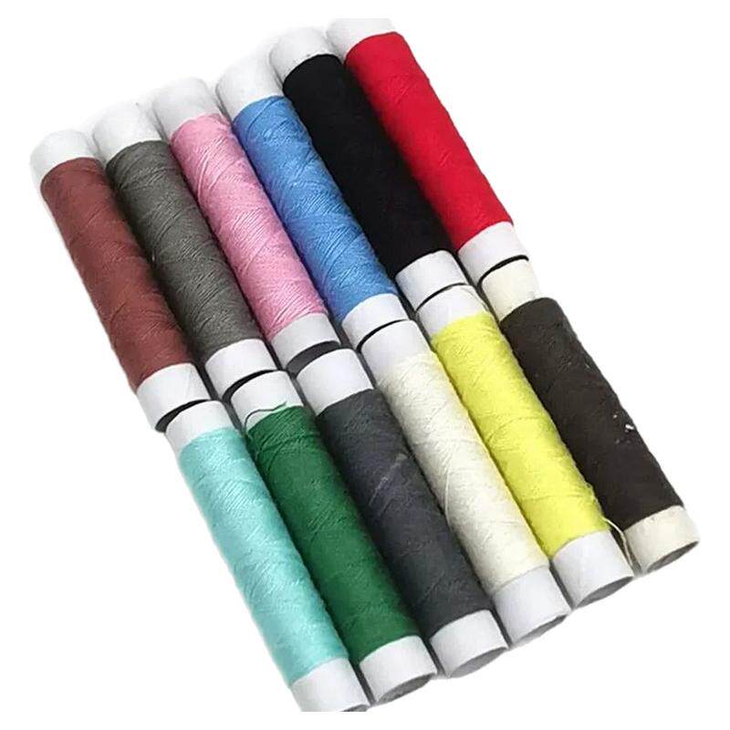 12色小卷彩色涤纶手缝线