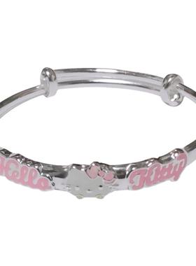 学生纯银手镯公主风婴儿满月女