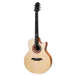 桂花糕吉他屋 伊瑞斯星月全单吉他民谣专业进阶吉他演奏电箱41寸