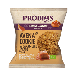 Probios意大利进口无麸质有机焦糖燕麦曲奇饼干0蛋奶无小麦零食