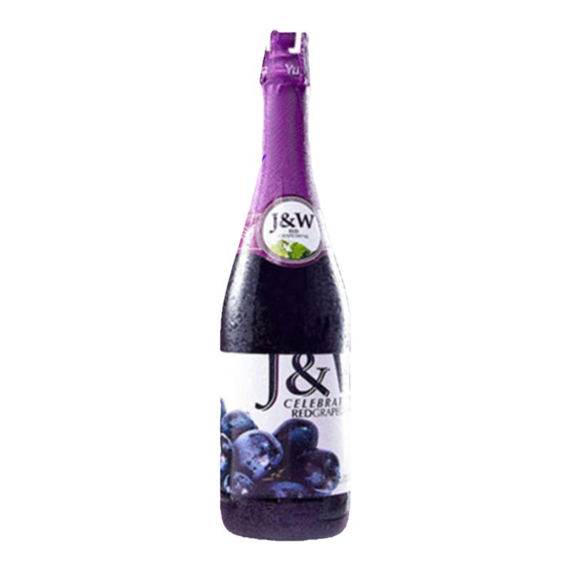 J&W艾加紅葡萄起泡酒葡萄汁氣泡酒無醇無酒精葡萄酒 6*750ml整箱
