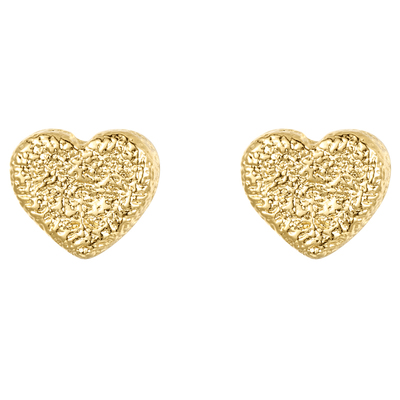KITSH金色爱心耳钉简约小众耳饰