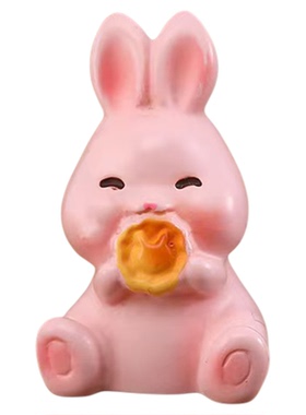 微景观中秋节月饼兔兔公仔摆件
