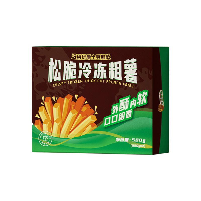 密薯奇谭松脆裹粉冷冻粗薯条原切空气炸锅油炸半成品冷冻薯条小食