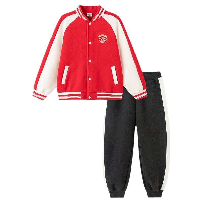 巴拉巴拉男童运动套装棒球服两件