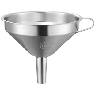 漏斗倒油不锈钢304厨房家用大小口径倒酒水过滤网锥形耐高温灌装