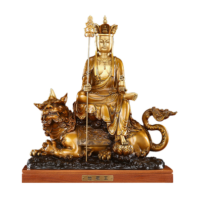 铜欣祥黄铜地藏王家居佛像摆件