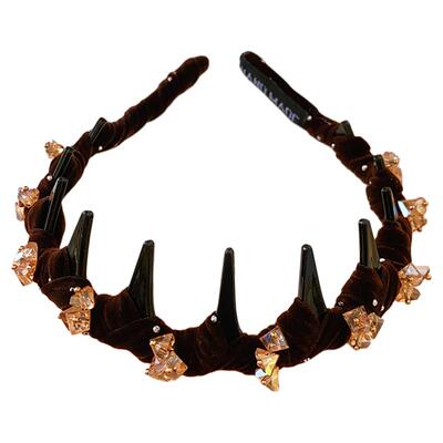 水钻波浪发箍高级感洋气时尚头饰