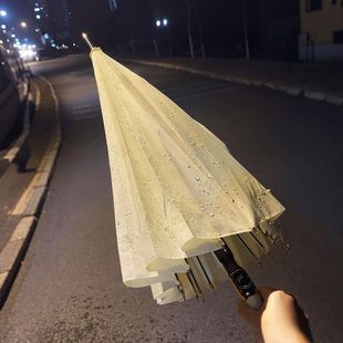 遇水开花雨伞变色加大加厚长柄2025新款 ins风高颜值女生晴雨两用