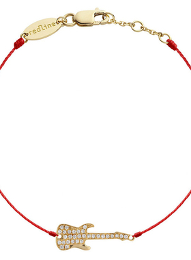 红绳女士配饰吉他镶钻克拉手链