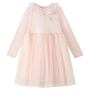 PawinPaw卡通小熊童装25年秋冬新款女童网纱连衣裙舒适可爱