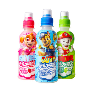 快乐啵啵汪汪队果味儿童饮料草莓牛奶葡萄口味组合235ml*9瓶装